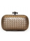 BOTTEGA VENETA CLUTCH KNOT LEATHER GOLD